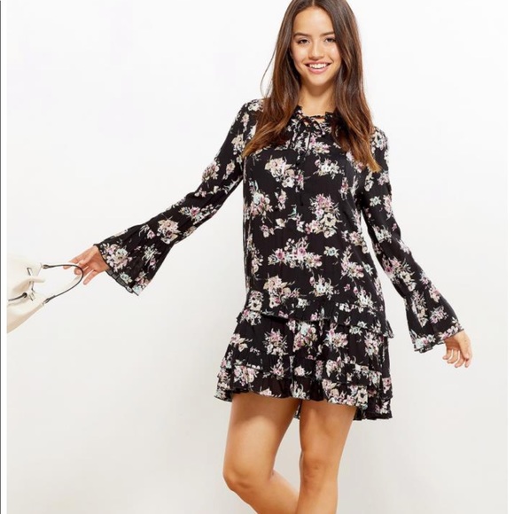 Ro & De Dresses & Skirts - Ro&De Ruffle Hem Floral Women Clothing Dress